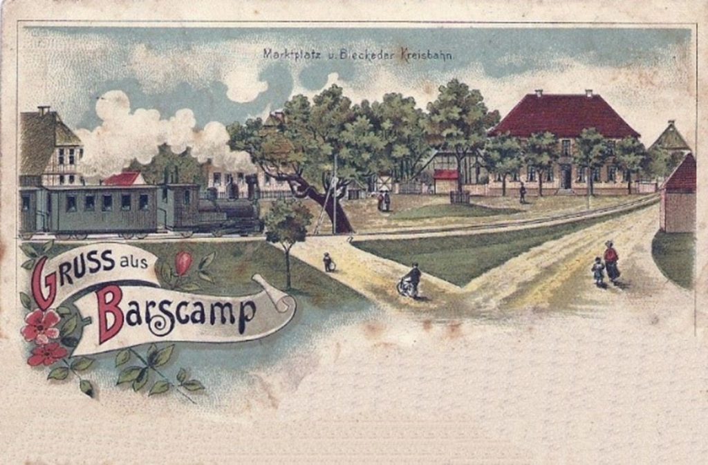 Historische Postkarte, Bleckeder Kreisbahn die zwischen 1895 und 1922 bestand