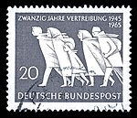 Bundesdeutsche Briefmarken der Jahrgänge 1955 und 1965