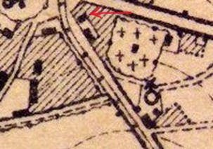 Lage des Vogthofes an der Tostergloper Straße