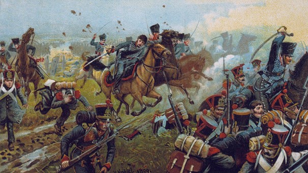 Historisches Gemälde, zur Völkerschlacht bei Leipzig