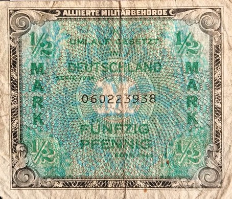 Besatzungsgeld, ½ Mark.