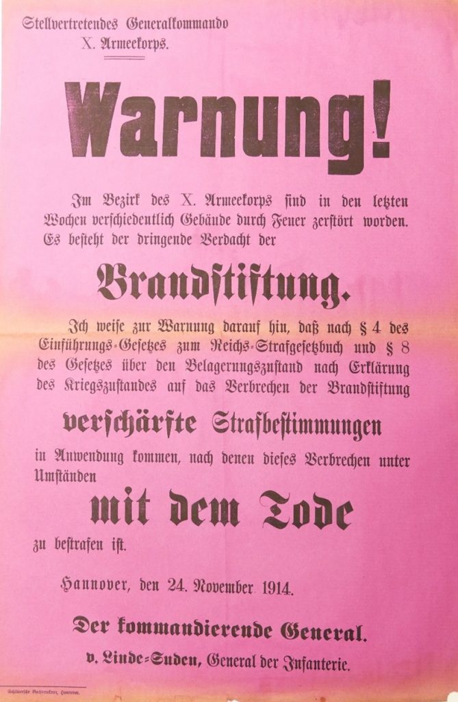 Stadtarchiv Bleckede, Brandstiftung konnte mit dem Tode bestraft werden