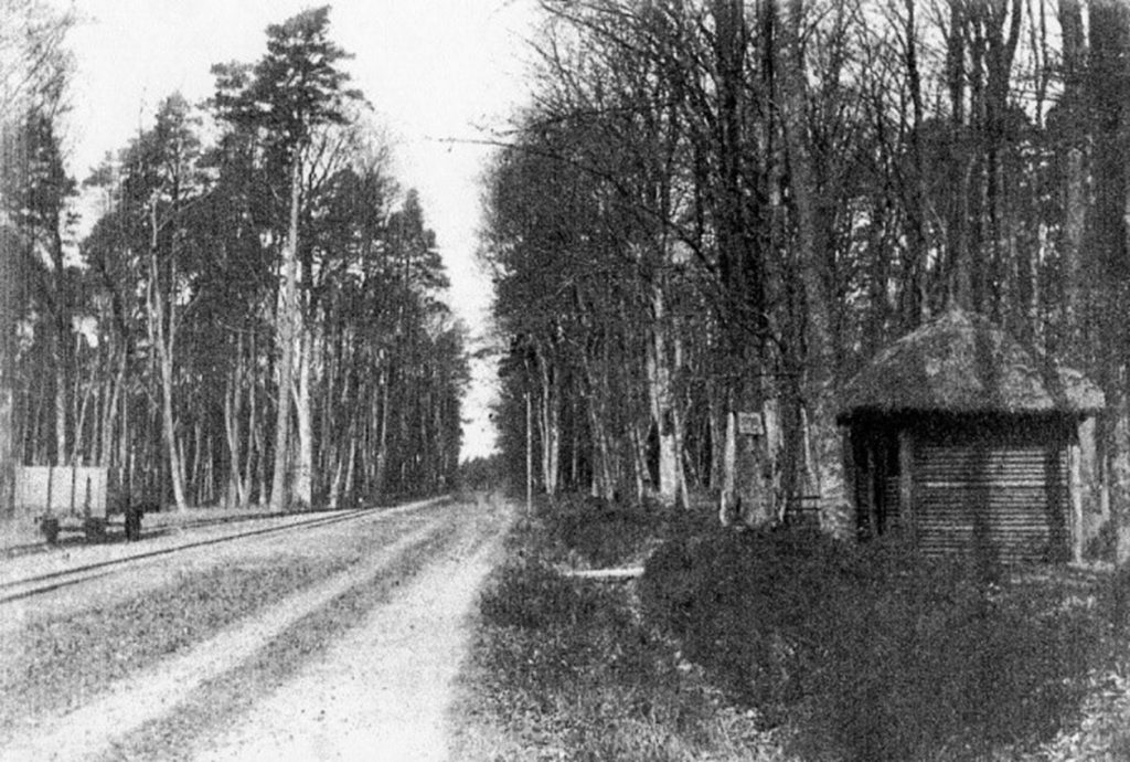 Historisches Foto der Haltestelle im Schiering