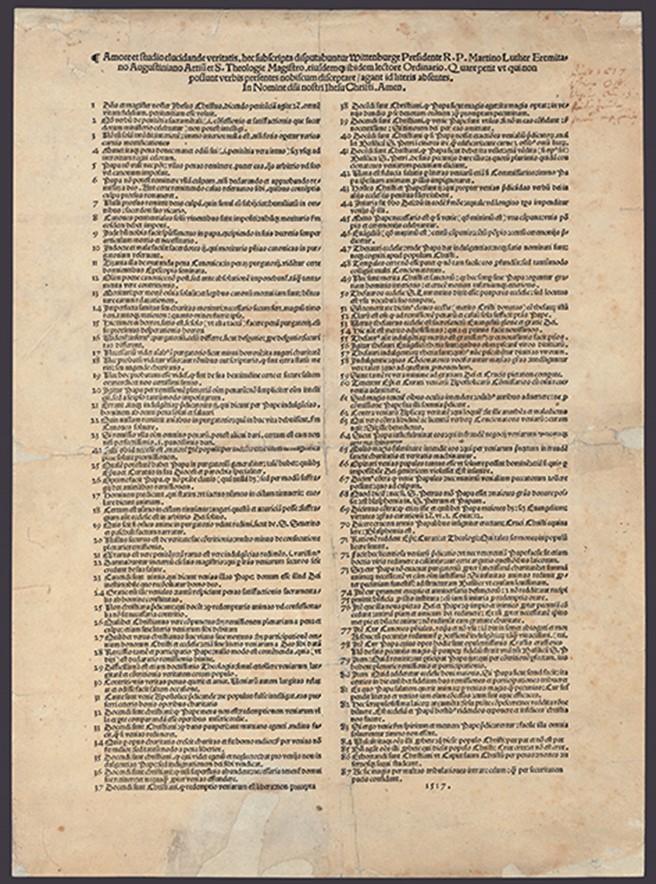 95 Thesen gegen den Ablasshandel - Martin Luther: Amore et studio elucidande veritatis […], Leipzig: Jacob Thanner] 1517 © Geheimes Staatsarchiv Preußischer Kulturbesitz / Fotografin: Christine Ziegler
