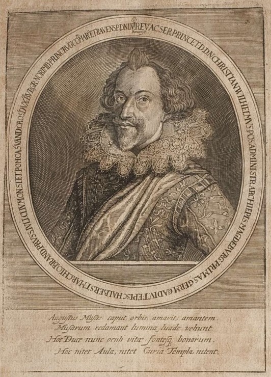 Christian Wilhelm von Brandenburg Markgraf Magdeburg Portrait Kupferstich 1650