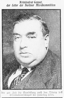 Ernst Gennat, in einem Zeitungsartikel von 1931
