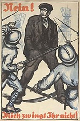 „Nein! Mich zwingt Ihr nicht!“ – Protestplakat 1923