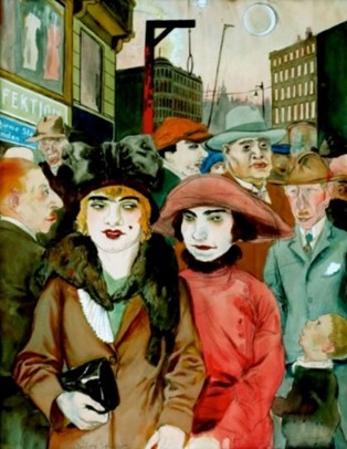 Rudolf Schlichter „Hausvogteiplatz“, um 1926, Aquarell