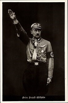 Postkarte von Prinz August Wilhelm