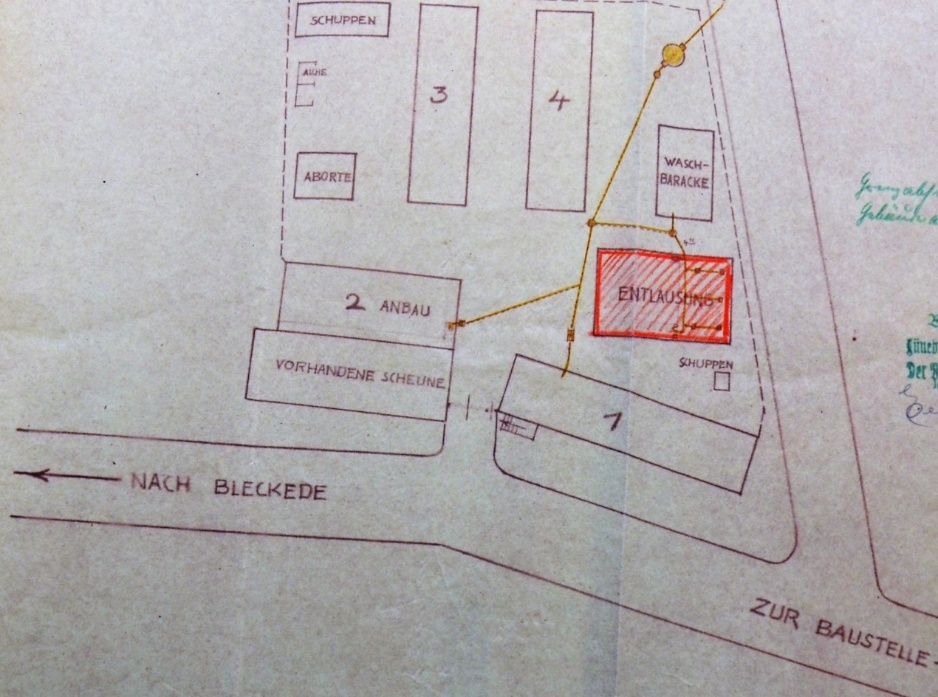 Weiterer Lageplan des Lagers „B“. Quelle, Kreisarchiv