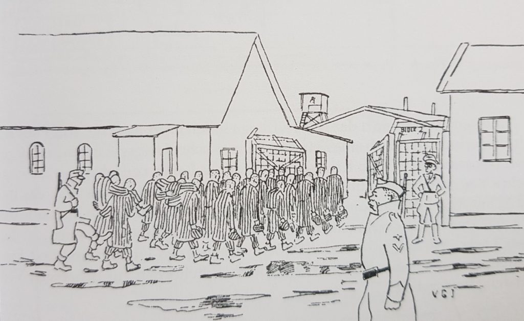 Zeichnungen Rückkehr ins Lager B von Viktor Glysung Jensen