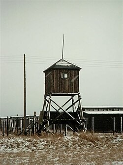 Wachturm des Vernichtungslagers Majdanek