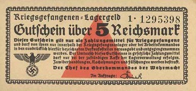 Lagergeld für westliche Kriegsgefangene (private Sammlung C. Tolmein)